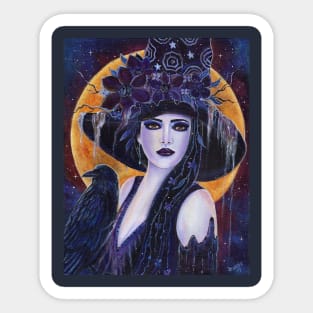 Solania Halloween witch by Renee Lavoie Sticker